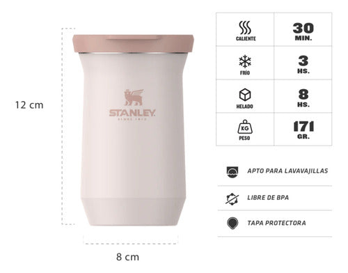 Mate Terere Clasico Stanley 200ml Color Rosa Pálido
