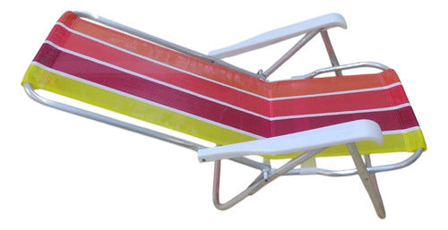 Reposera Plegable Botafogo 4 Posiciones Aluminio Rojo Cts Rojo