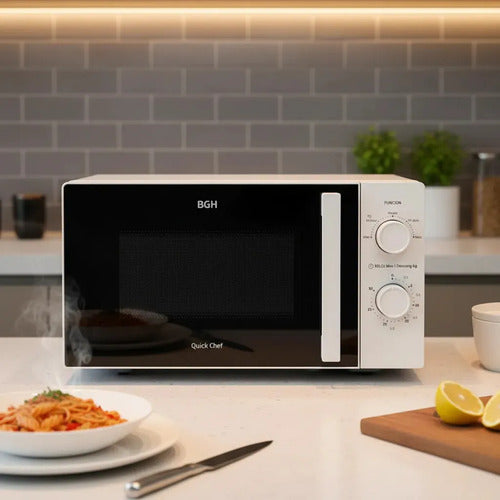 Microondas Bgh Mecánico 18l Blanco B118mb25