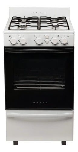 Cocina A Gas Orbis 4 Hornallas Modelo 558bc4 Color Blanco