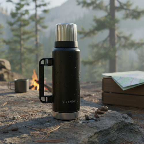 Termo Vertedor Vivendi 1200ml Acero Inox Negro Libre Bpa