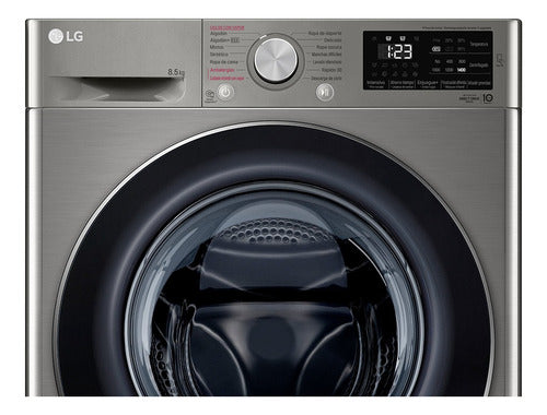 Lavarropas Automático LG Wm85vvc5s6p Inverter Silver 8.5kg