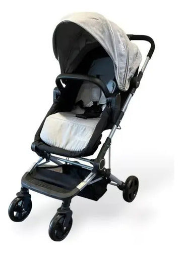 Coche Cuna Bebesit 1365tsd Gris Claro 3en1 Travel System Cs Gris