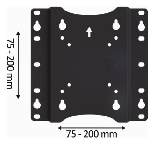 Soporte Fijo Tv Lcd Nakan Nak-456 De 17 A 43 Pulgadas 30kg Negro