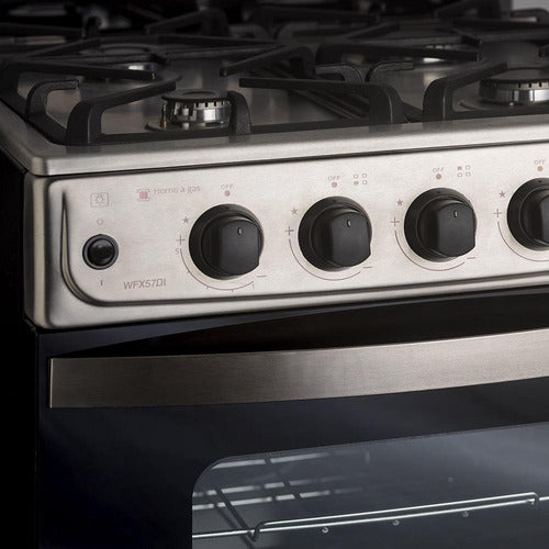 Cocina Whirlpool Multigas 56 Cm Inox Wfx57di
