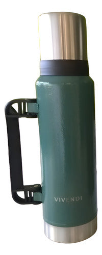 Termo Matero Pico Cebador Vivendi 1.2 L Acero Inox Verde