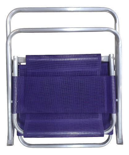 Reposera De 1 Posición Playa Aluminio Botafogo Violeta H130k Violeta