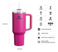 Vaso Termico Quencher Stanley Flowstate Fucsia Bpa Free Cts Rosa Lisa