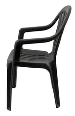 Silla Plastica Apilable Interiores Exteriores Tm Eco H:100kg Negro Lisa