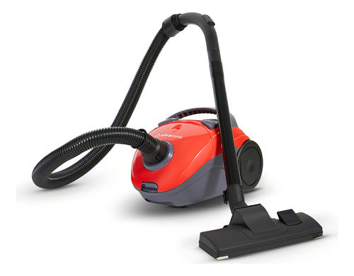 Aspiradora Ultracomb As-4201 1400w 2l Trineo Bolsa Cepillo Color Rojo