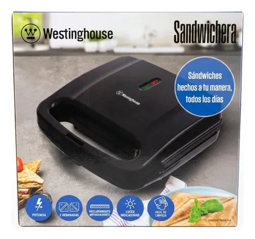 Sandwichera 2 Rebanadas Westinghouse Wh-sm700sb-02 Negro