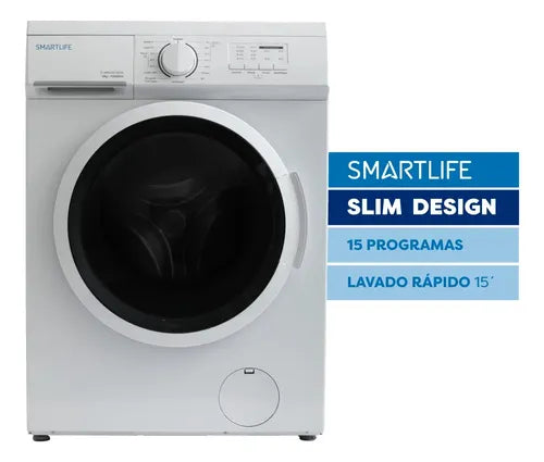 Lavarropas Automatico Smartlife 6kg Slim Design Color Blanco