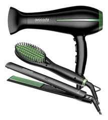 Set Gama Secador Bora + Alisador Elegance + Cepillo Avocado Color Negro