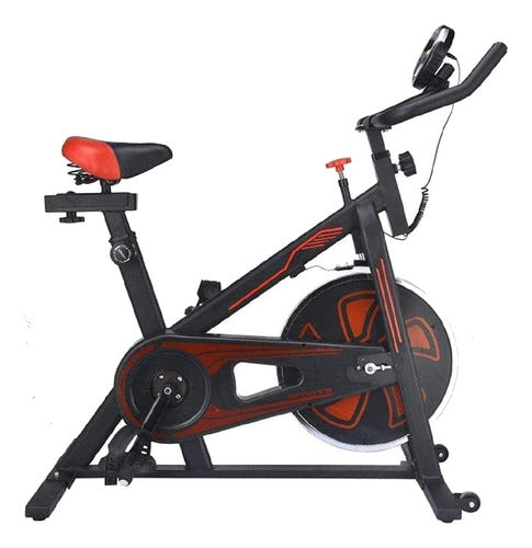 Bicicleta Fija Para Spinning Tm Acero Indoor Hasta 120kg Cts Color Negro