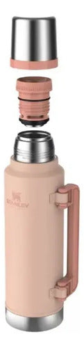 Termo Stanley Clasico Rosa Manija Tapon Cebado 1400ml Cts Rosa
