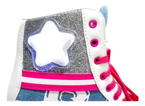 Patines Stark Shine Artísticos Bota Extensibles 31 Al 34 31-34 54 Mm Azul Acero