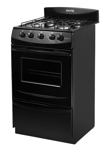 Cocina A Gas Natural Escorial Candor S2 Negra Cs Negro