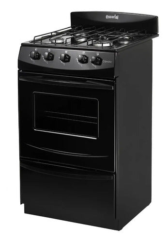 Cocina A Gas Natural Escorial Candor S2 Negra Negro