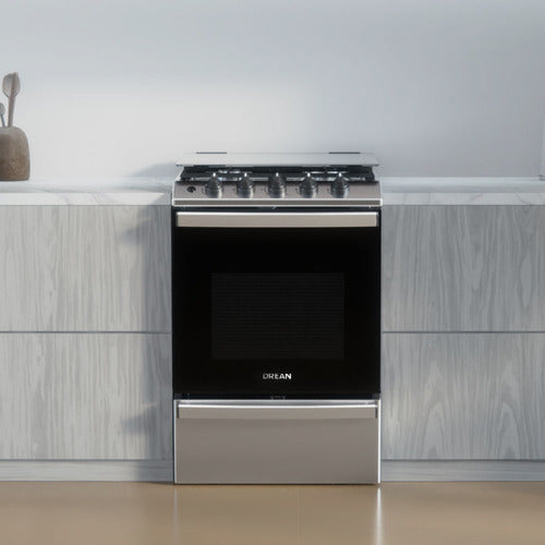 Cocina Multigas 56 Cm Inoxidable Drean Cd5614ai0 Gris