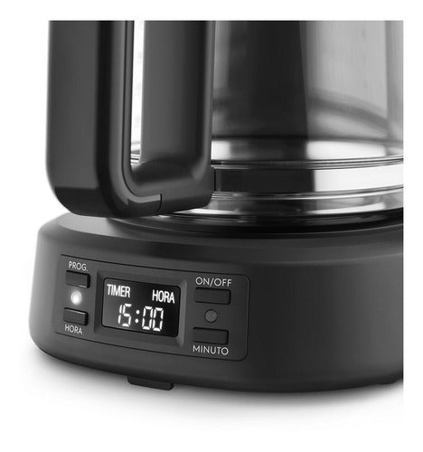 Cafetera Eléctrica Programable Electrolux Ecm25 Inox De 1,2l Negro