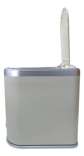 Cesto Basura Rectangular Inteligente Con Sensor Vivendi 12l Beige