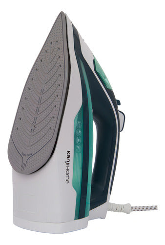 Plancha Kanji 2200w A Vapor Base Ceramica Kjh-pl2403 Verde Aqua