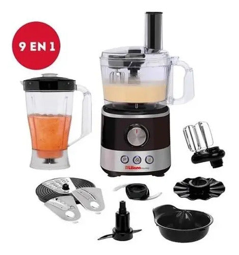 Multiprocesadora Liliana Am790 Fullpros 9 En 1 De 1000w Negro