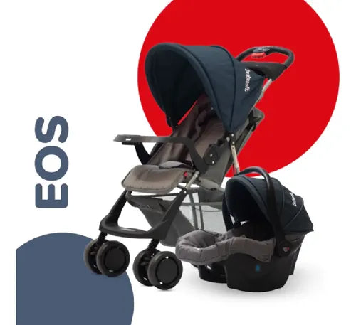 Cochecito Con Huevito Travel System Eos Bebesit 1337tsl Gris Gris Oscuro Negro
