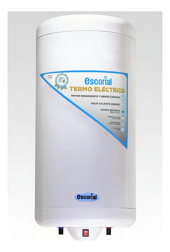 Termotanque Escorial 90 Litros Eléctrico Inferior Colgar Blanco