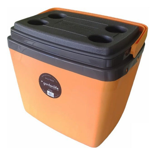 Conservadora Portatil Playa Camping 34l Garden Life Naranja
