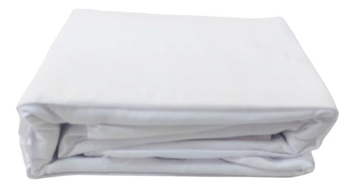 Juego Sabanas 1 Plaza 1/2 Fp Home Premium 300 Hilos Blancas Blanco Liso