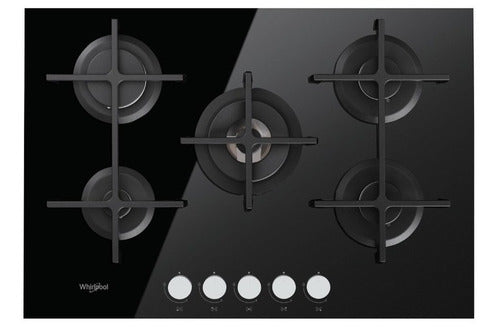 Anafe De Empotrar A Gas Vitrocerámico Whirlpool Goa-7523 Negro