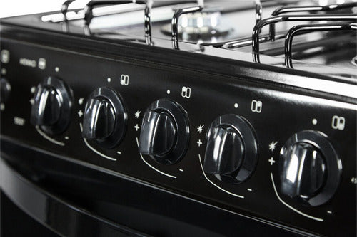 Cocina Multigas Florencia 5537 Negra Con Encendido Electrico Negro