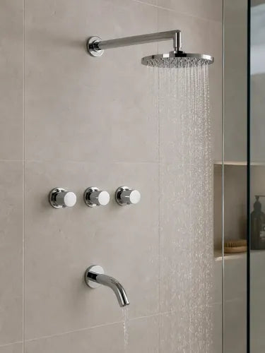 Grifería Ducha Bañera Con Trans Fv California Plus 0103/17p Plateado Cromado