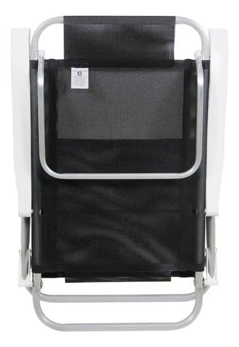 Reposera Belfix 63007 Negra Aluminio Plegable 6 Posiciones Piscina Negro
