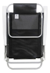 Reposera Belfix 63007 Negra Aluminio Plegable 6 Posiciones Piscina Negro