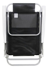 Reposera Belfix 63007 Negra Aluminio Plegable 6 Posiciones Piscina Negro