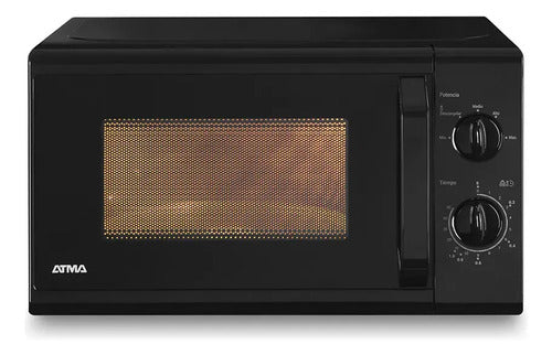 Microondas Rotativo Atma 20lts Matrb20ubn Negro 700w