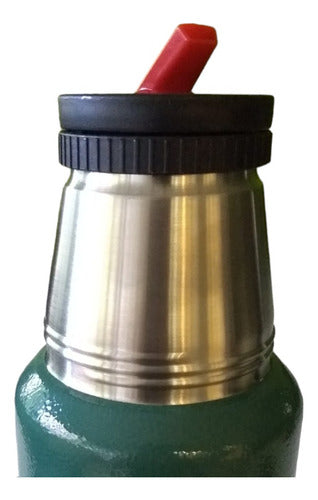 Termo Matero Pico Cebador Vivendi 1.2 L Acero Inox Verde
