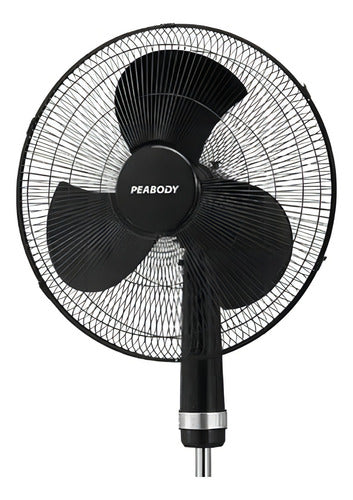 Ventilador De Pie Peabody Pe-vp1860n - 18 , 60w, 3 Paletas Estructura Negro Diámetro 18   Material De Las Aspas Plástico