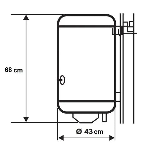 Termotanque Eléctrico Ecotermo 49l Conexión Superior 1400w Blanco