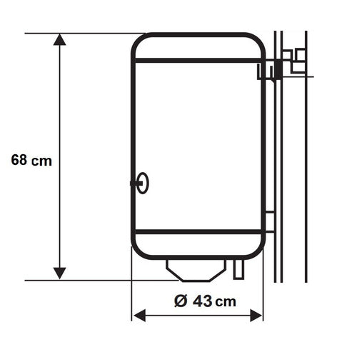 Termotanque Eléctrico Ecotermo 49l Conexión Superior 1400w Blanco