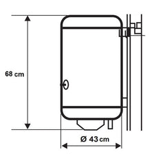 Termotanque Eléctrico Ecotermo 49l Conexión Superior 1400w Blanco