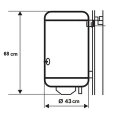 Termotanque Eléctrico Ecotermo 49l Conexión Superior 1400w Blanco