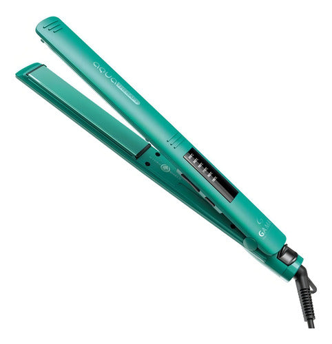 Alisadora Gama Elegance Led Aqua Therapy Control Temperatura Color Verde Turquesa