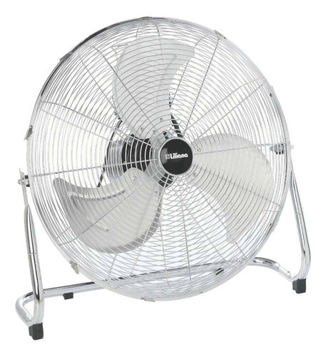 Turbo Ventilador 20'' Liliana Vtfm20 100w 3 Vel Reclinable Estructura Gris Aspas Plateado Diámetro 20   Material De Las Aspas Metal