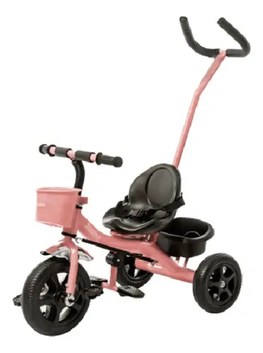 Triciclo Con Manija & Canasto Bebesit Sl1701d Rosa H:30kg C Rosa