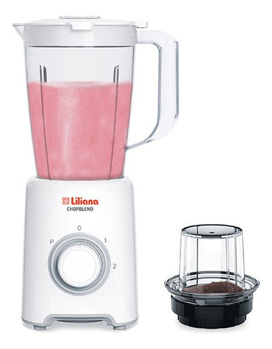 Licuadora Liliana Chopblend Blanca 1.5 Lts Color Blanco