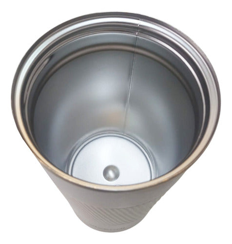 Vaso Termico Acero Inox Con Tapa Frio Calor Vivendi Blanco Lisa