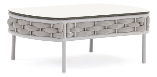 Juego Sillones Living Jardin Exterior Aluminio Loop Tio Musa Color Gris